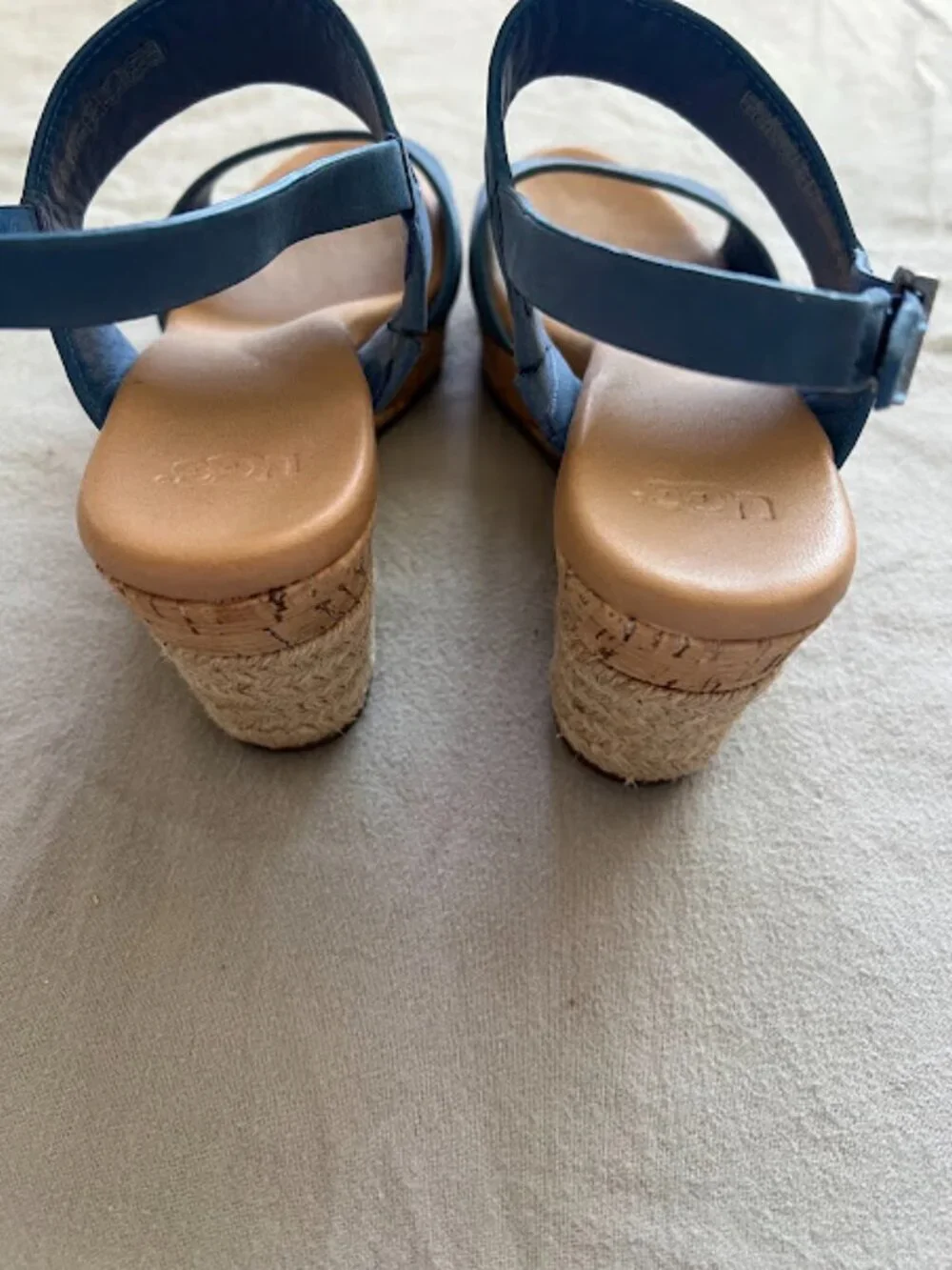 Ugg Australia Blue Elena Espadrille Wedge Sandals Size 7
